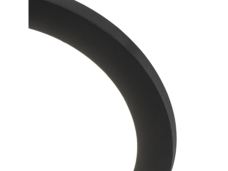 Plafonnier noir 22,5 cm avec LED dimmable en 3 étapes IP44 - Steve