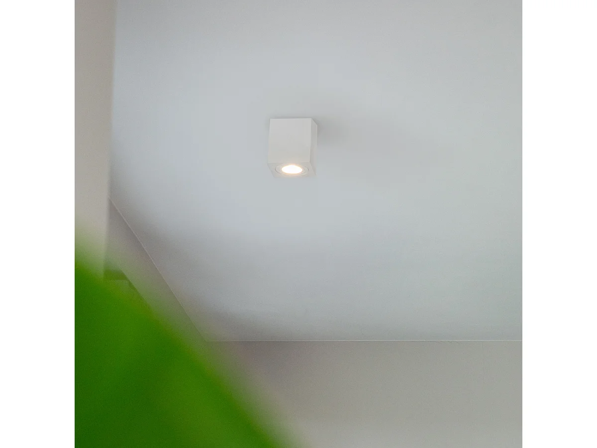 Spot encastré carré de salle de bain moderne blanc - Capa