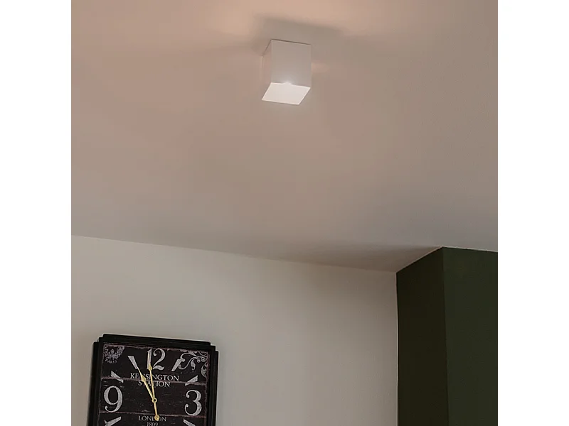 Spot en saillie design blanc GU10 50mm - Qubo