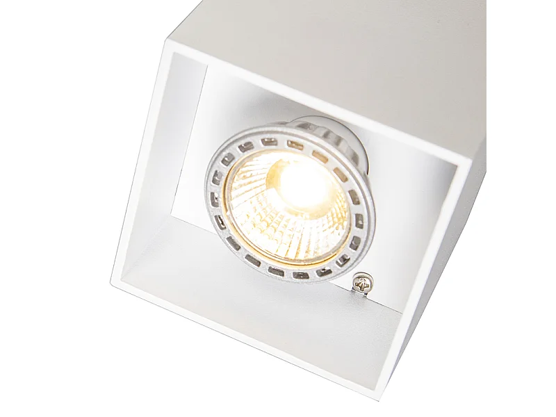 Spot en saillie design blanc GU10 50mm - Qubo