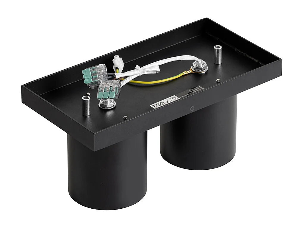 Spot de plafond moderne noir 2 lumières - Tubo