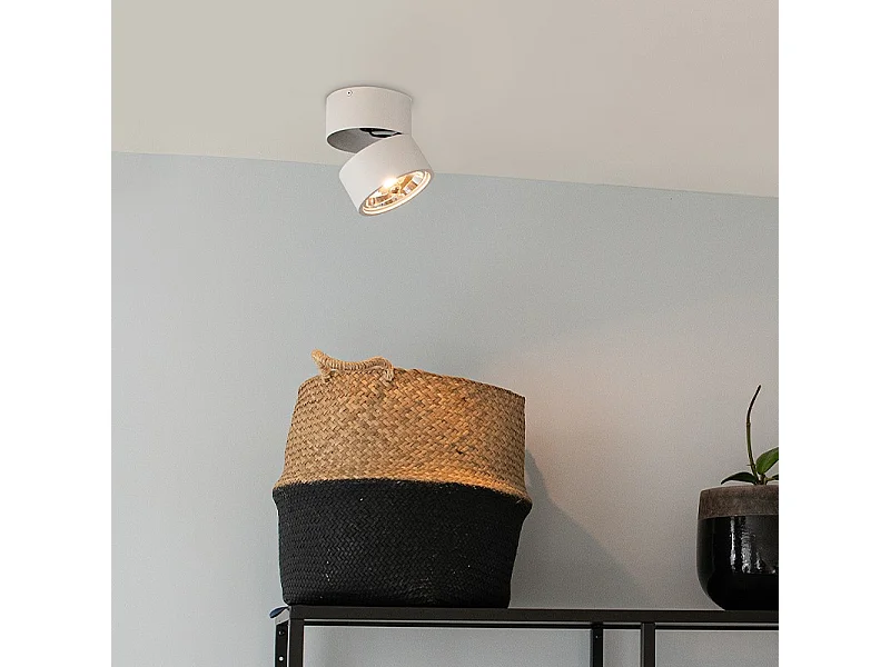 Spot moderne blanc rond orientable - Go Nine