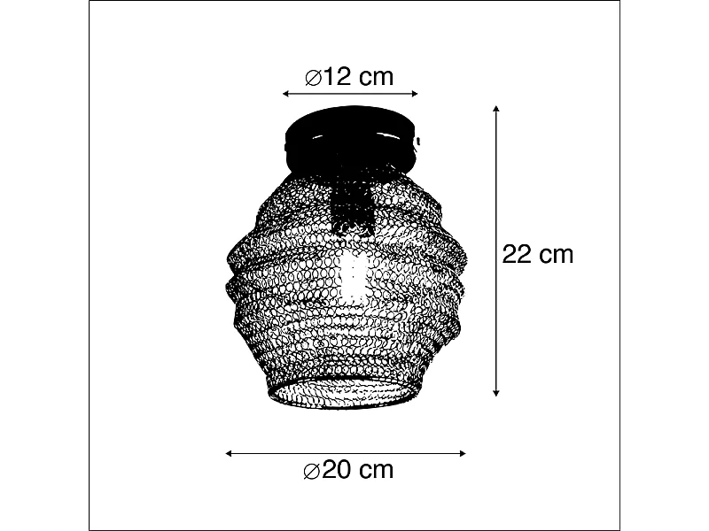 Plafonnier oriental doré - Nidum Bene
