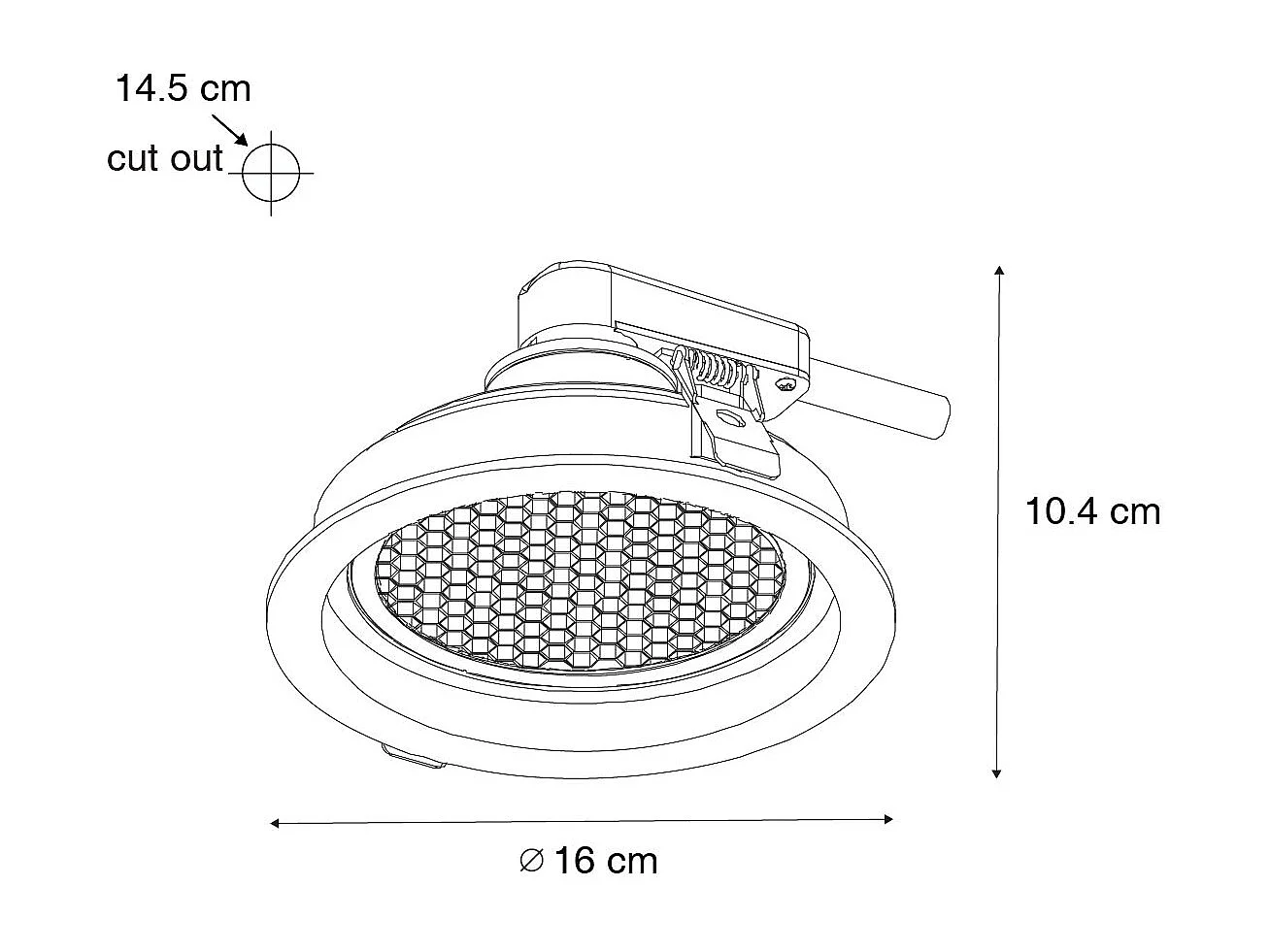 Spot encastré moderne doré orientable - Coop 111 Honey
