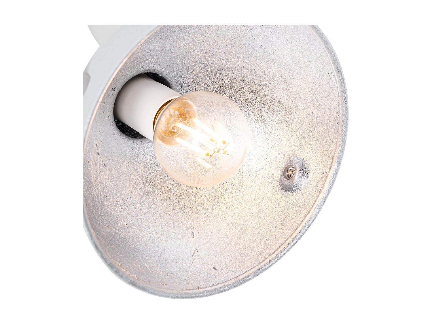 Plafonnier industriel blanc argent 3 lumières orientable - Magnax