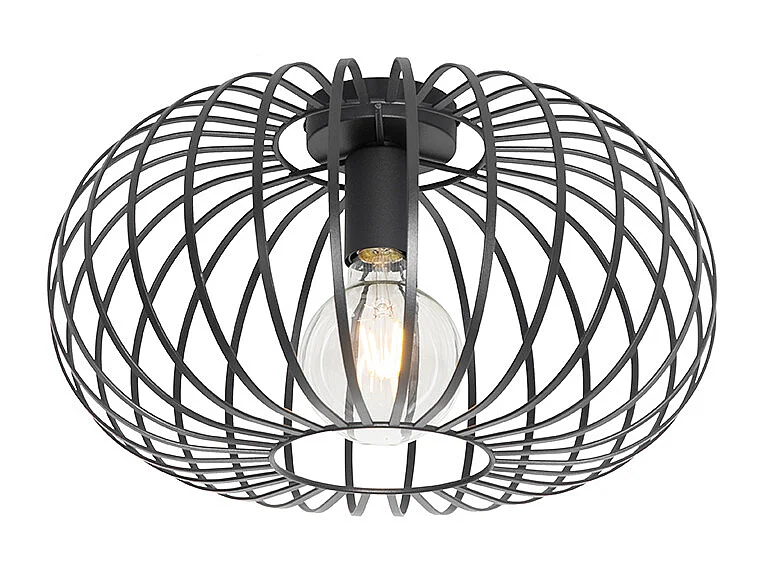 Plafonnier design noir 39 cm - Johanna