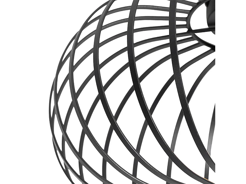 Plafonnier design noir 39 cm - Johanna