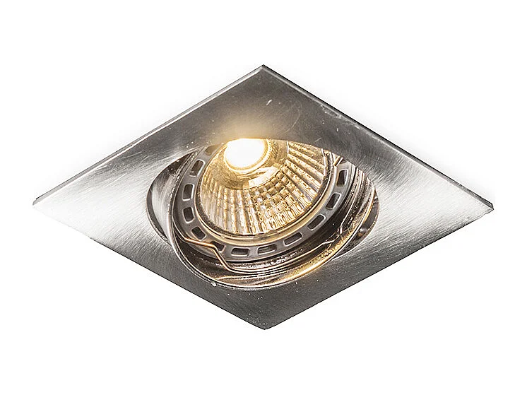 Spot encastré orientable carré en acier - Edu