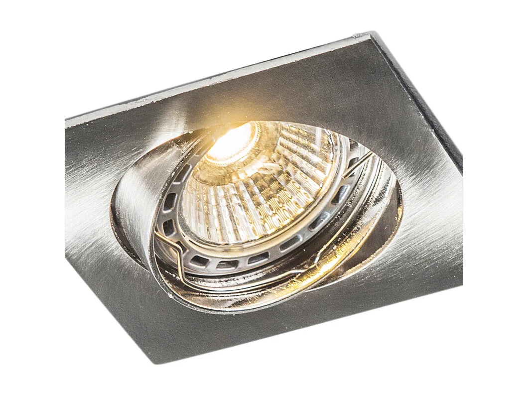 Spot encastré orientable carré en acier - Edu