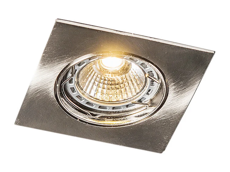 Spot encastré orientable carré en acier - Edu