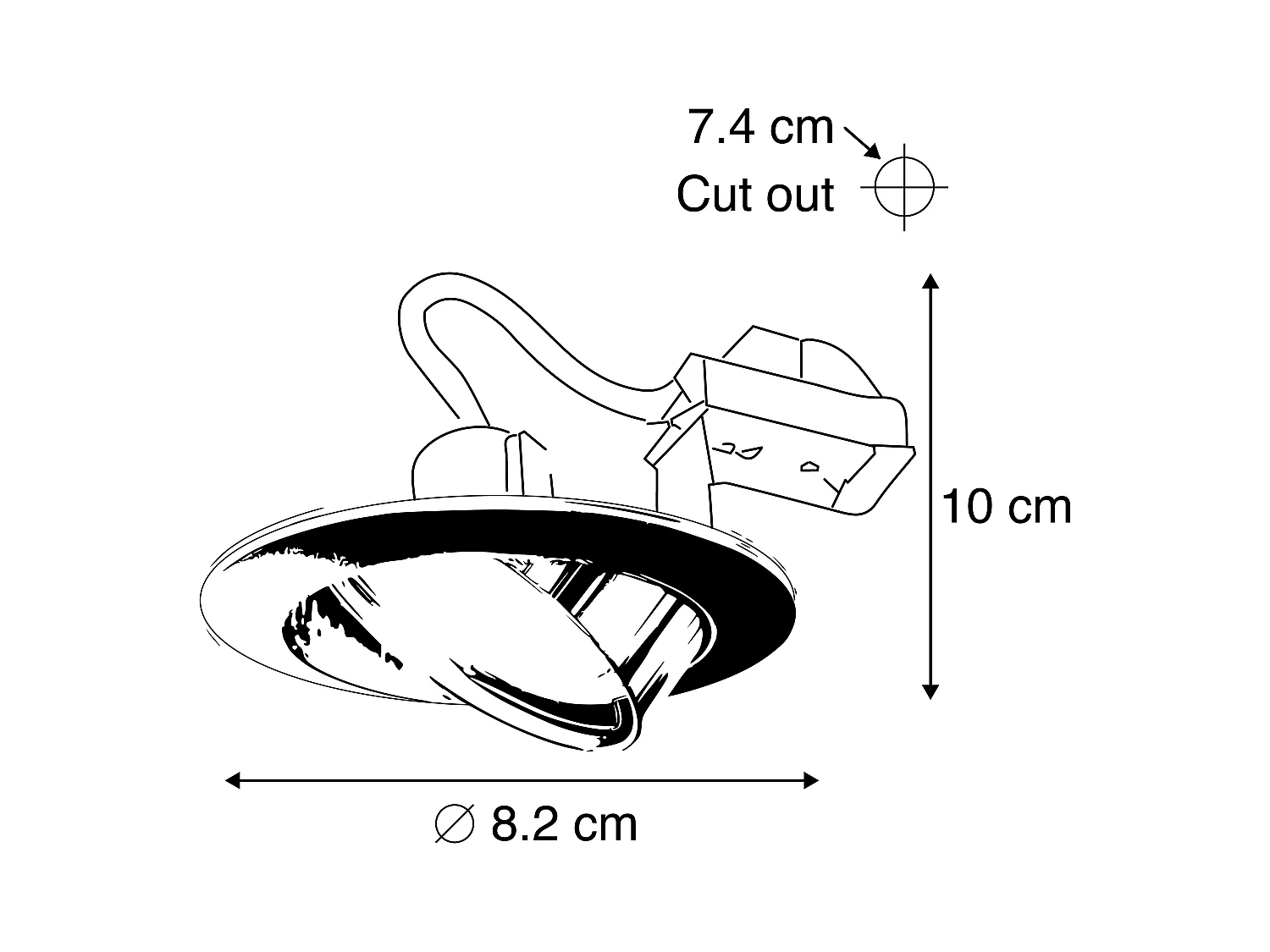Spot encastré orientable chromé - Edu