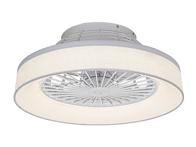 Ventilateur de plafond blanc avec LED avec télécommande - Emily