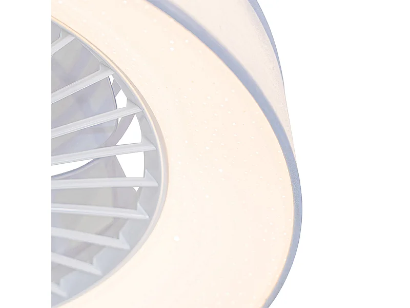 Ventilateur de plafond blanc avec LED avec télécommande - Emily