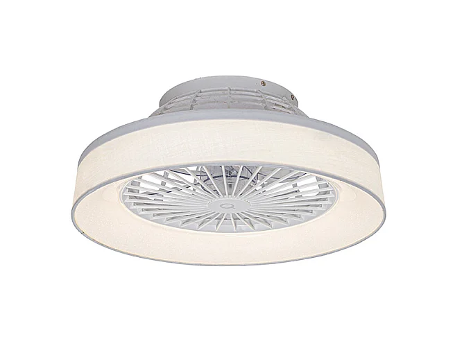 Ventilateur de plafond blanc avec LED avec télécommande - Emily