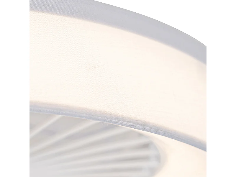 Ventilateur de plafond blanc avec LED avec télécommande - Emily