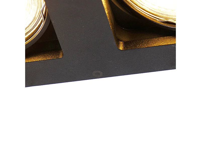 Spot encastré rectangulaire noir 2 lumières - Qure