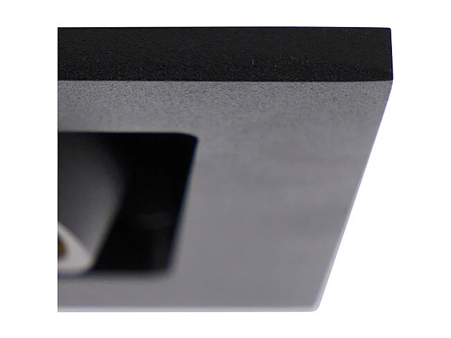 Spot encastré rectangulaire noir 2 lumières - Qure