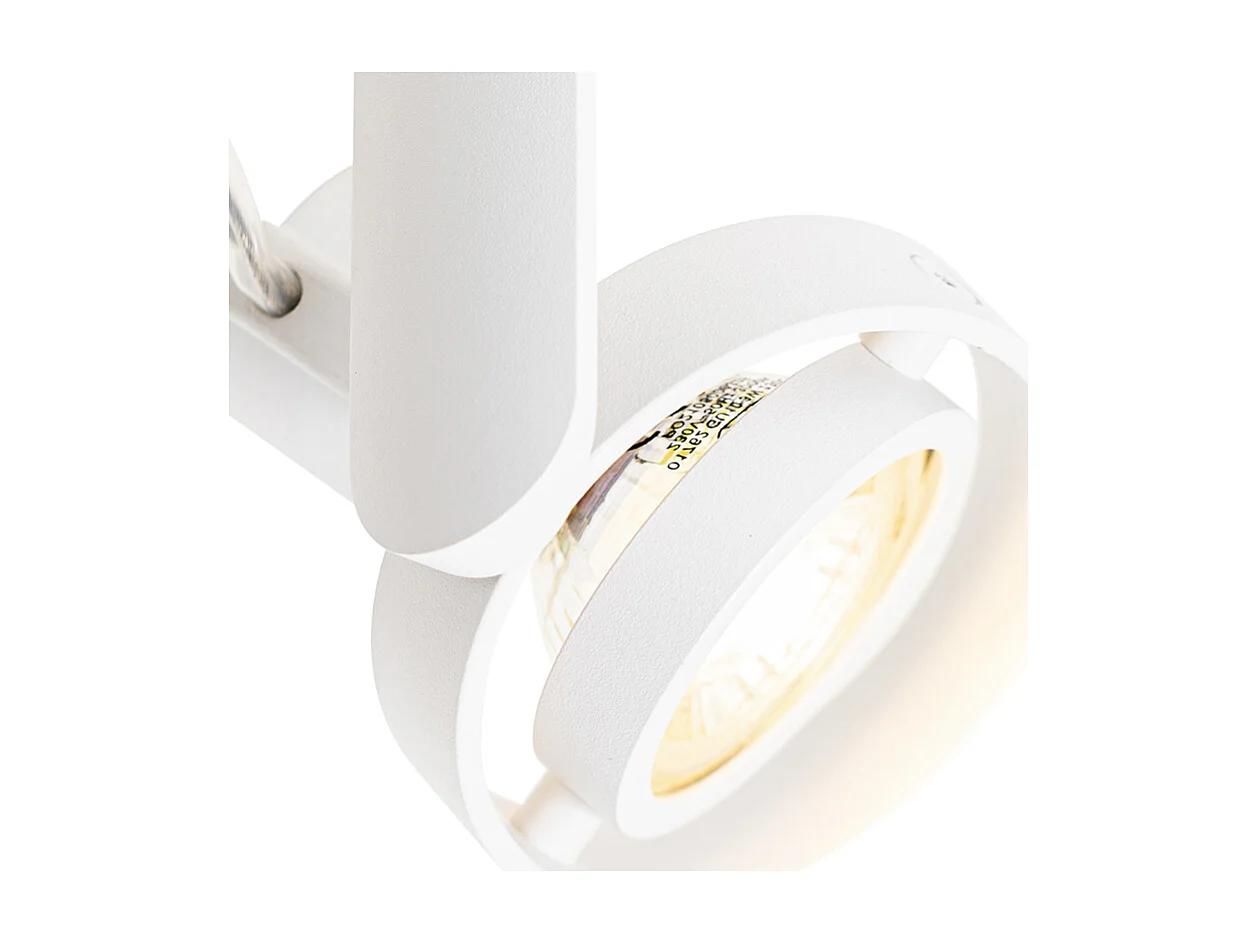Spot de plafond moderne blanc orientable et inclinable GU10 50mm - Master