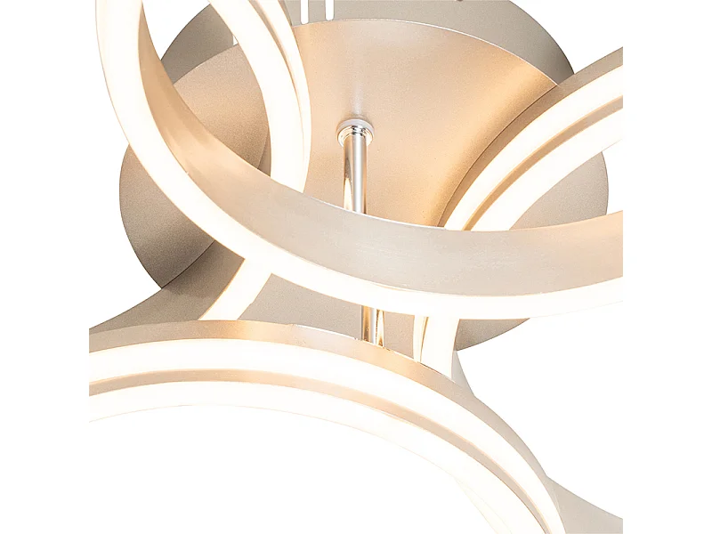 Plafonnier en acier avec LED à intensité variable 3 niveaux 4 lumières - Navara