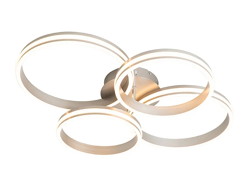 Plafonnier en acier avec LED à intensité variable 3 niveaux 4 lumières - Navara