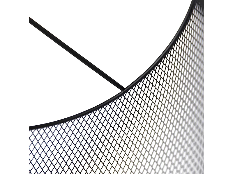 Plafonnier industriel noir - Drum Mesh