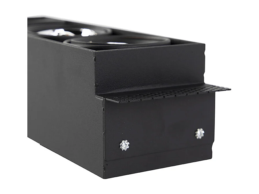 Spot encastré noir GU10 AR70 sans bordure 3 lumières - Oneon