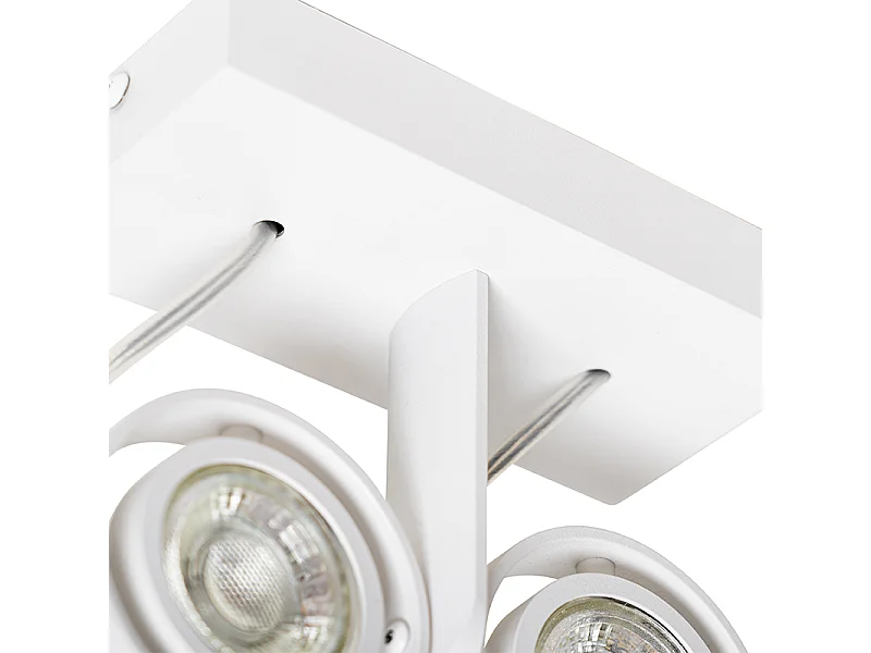 Spot moderne blanc 2 lumières - Master 50