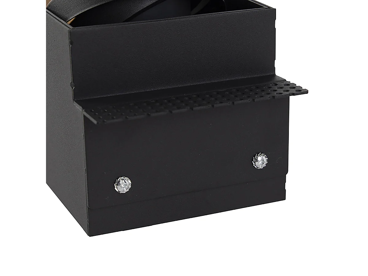 Lot de 6 spots encastrés noirs GU10 AR70 sans bordure - Oneon