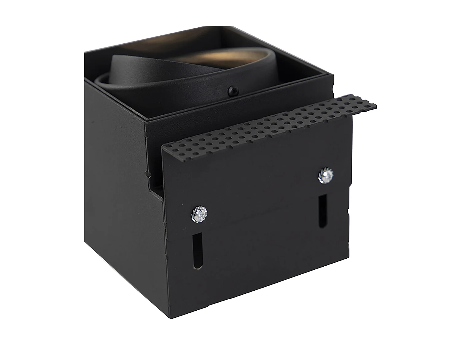 Lot de 6 spots encastrés noirs GU10 AR70 sans bordure - Oneon