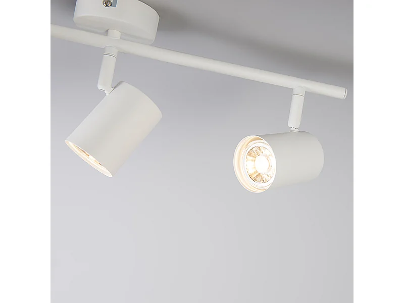Spot de plafond moderne blanc 3 lumières réglable - Jeana