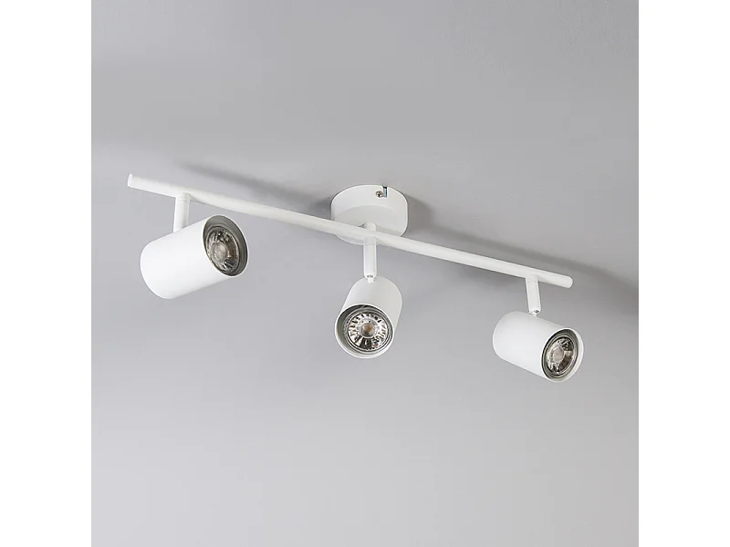 Spot de plafond moderne blanc 3 lumières réglable - Jeana