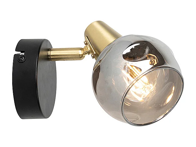 Spot Art Déco or avec verre fumé - Vidro