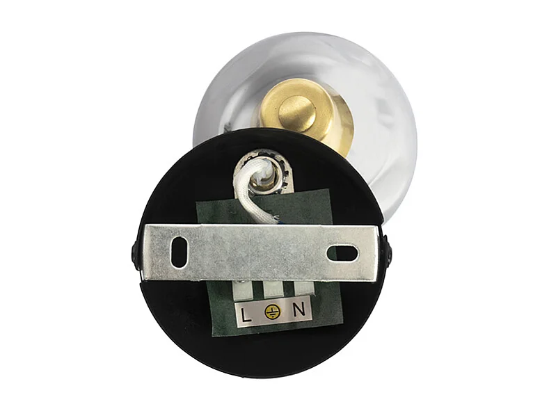 Spot Art Déco or avec verre fumé - Vidro