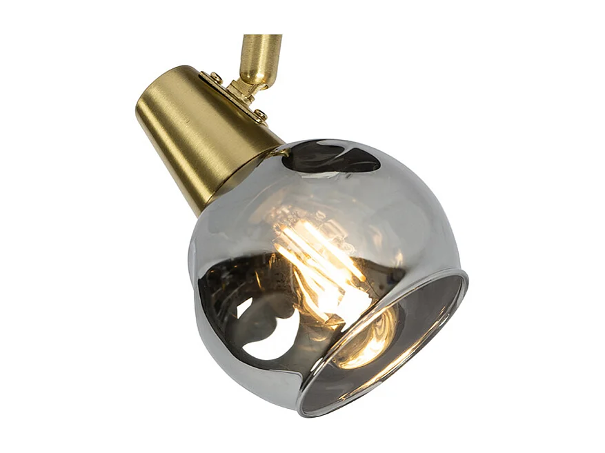 Spot Art déco doré avec verre fumé - Vidro