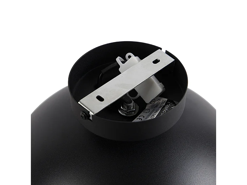 Plafonnier industriel noir & or 28 cm - Magnax