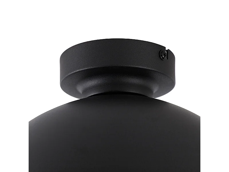 Plafonnier industriel noir & or 28 cm - Magnax