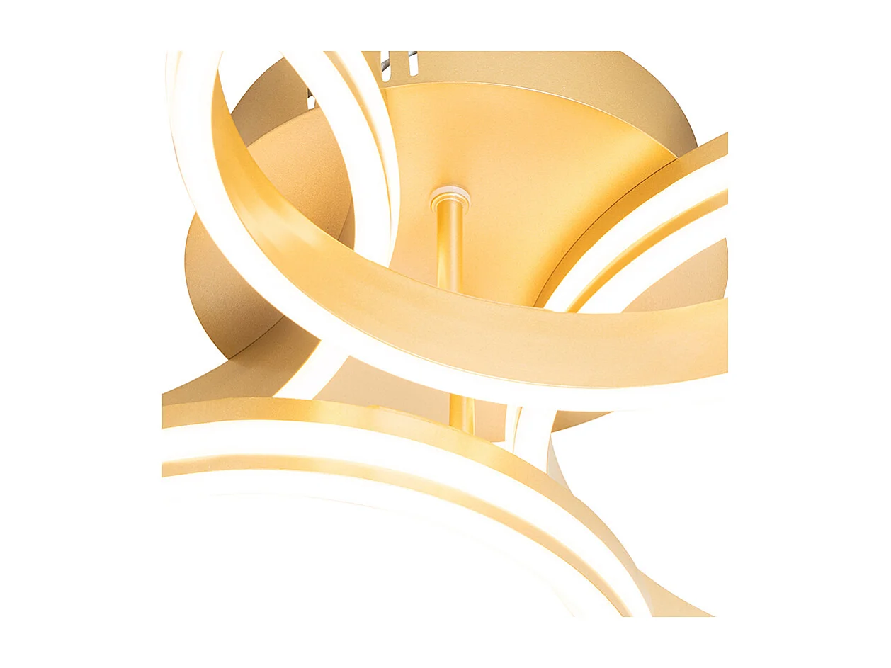 Plafonnier laiton avec LED dimmable en 3 étapes 4 lumières - Navara