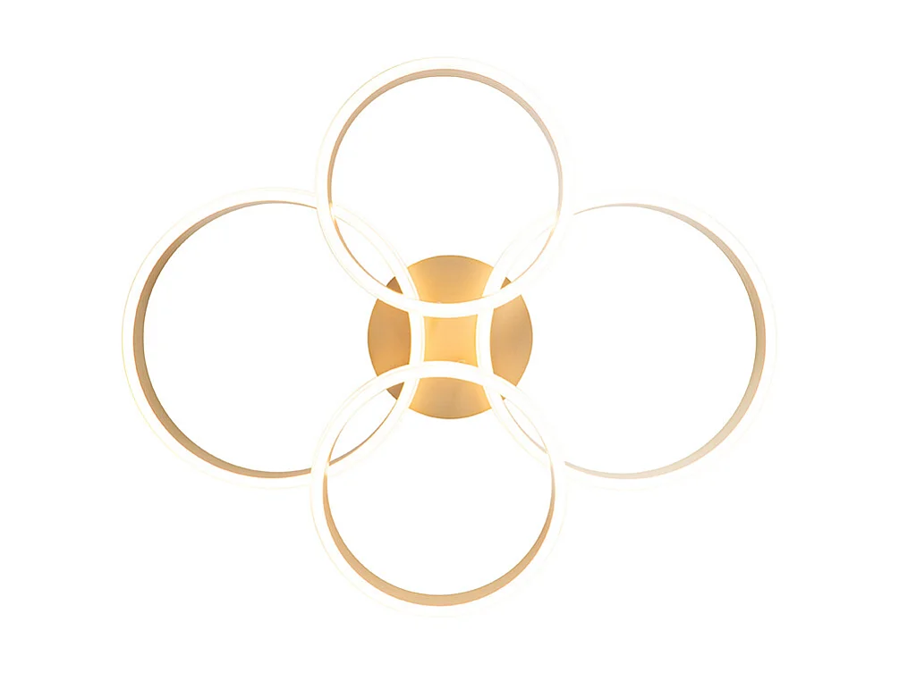 Plafonnier laiton avec LED dimmable en 3 étapes 4 lumières - Navara