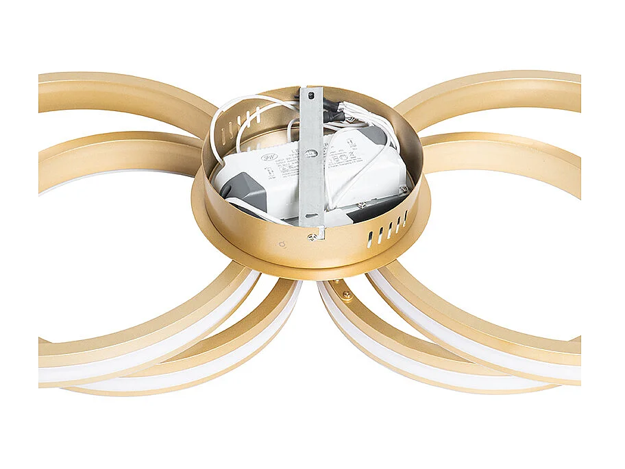 Plafonnier laiton avec LED dimmable en 3 étapes 4 lumières - Navara