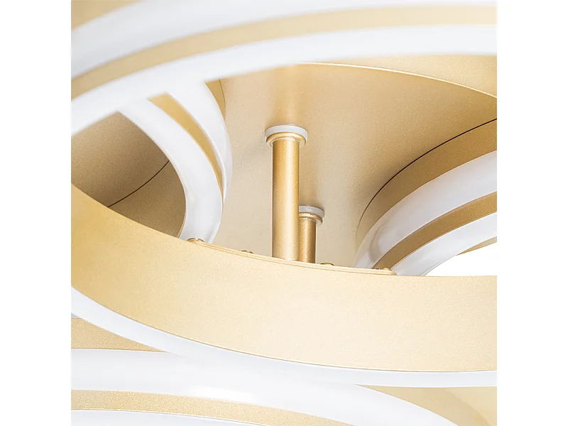 Plafonnier laiton avec LED intégré à 3 niveaux de luminosité 4 lumières - Navara