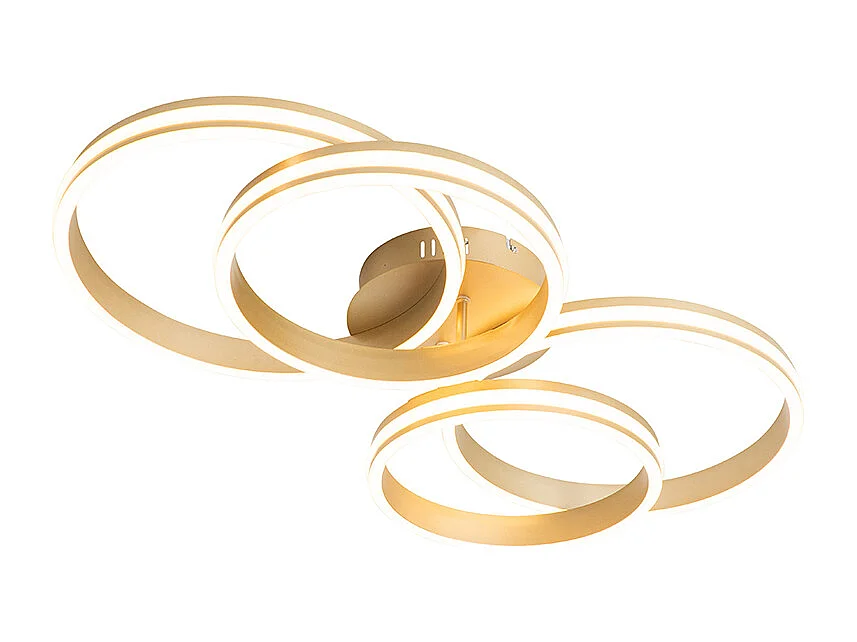 Plafonnier laiton avec LED intégré à 3 niveaux de luminosité 4 lumières - Navara