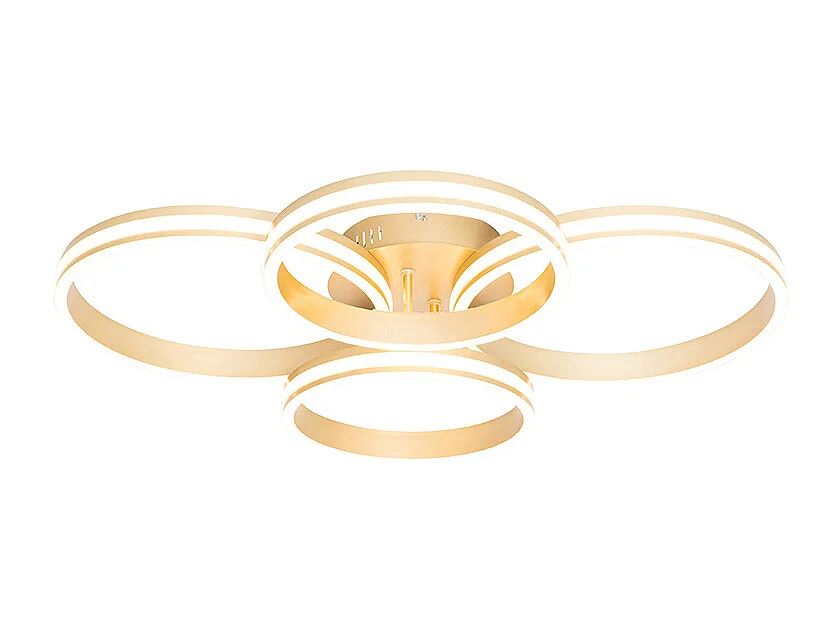 Plafonnier laiton avec LED intégré à 3 niveaux de luminosité 4 lumières - Navara