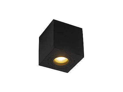 Spot de salle de bain moderne carré noir IP44 - Capa