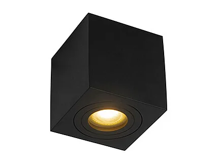 Spot de salle de bain carré moderne noir - Capa