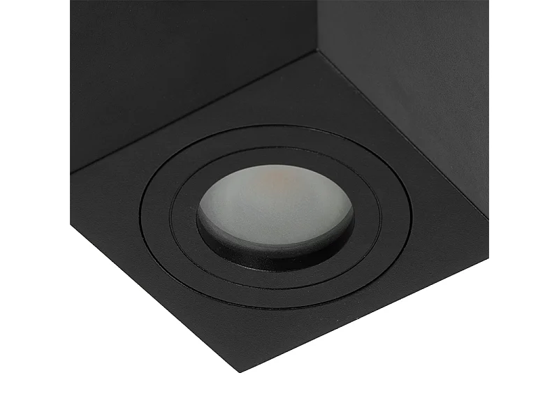 Spot de salle de bain carré moderne noir - Capa