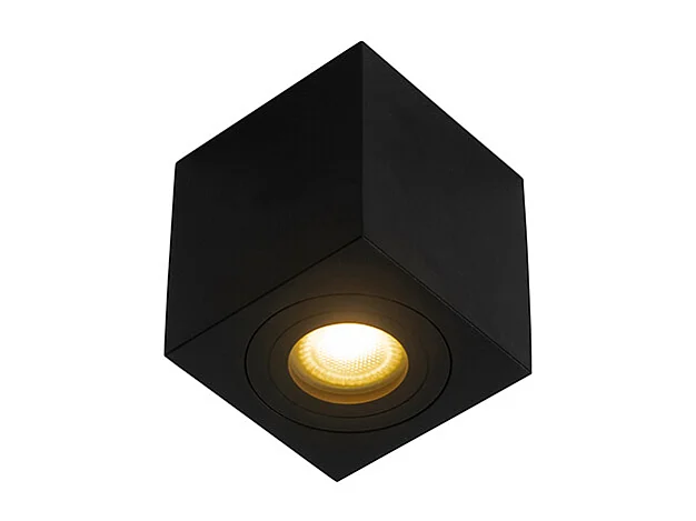 Spot de salle de bain carré moderne noir - Capa