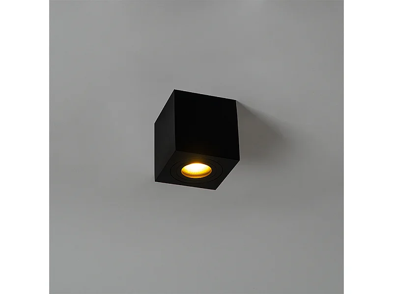 Spot de salle de bain carré moderne noir - Capa