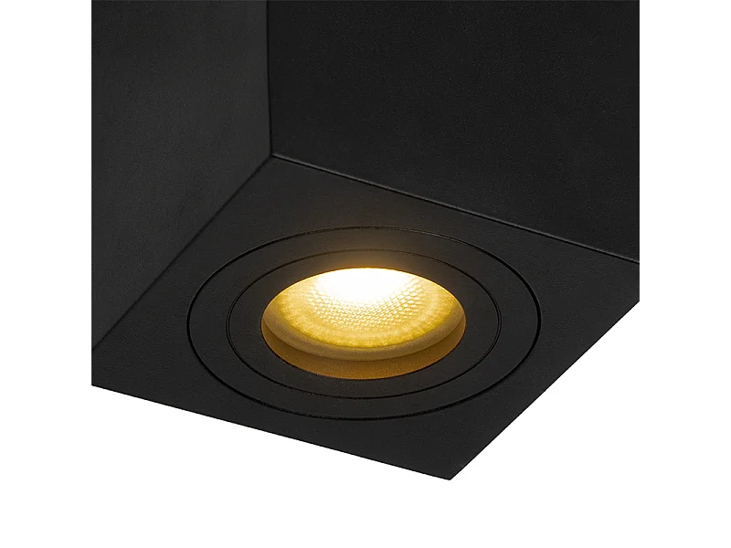 Spot de salle de bain carré moderne noir - Capa