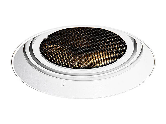 Spot encastré moderne blanc GU10 AR111 rond sans enjoliveur - Oneon Honey