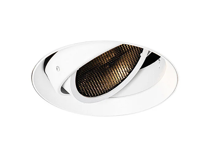Spot encastré moderne blanc GU10 AR111 rond sans enjoliveur - Oneon Honey